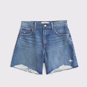 Abercrombie & Fitch Blue Distressed Denim Jean Shorts